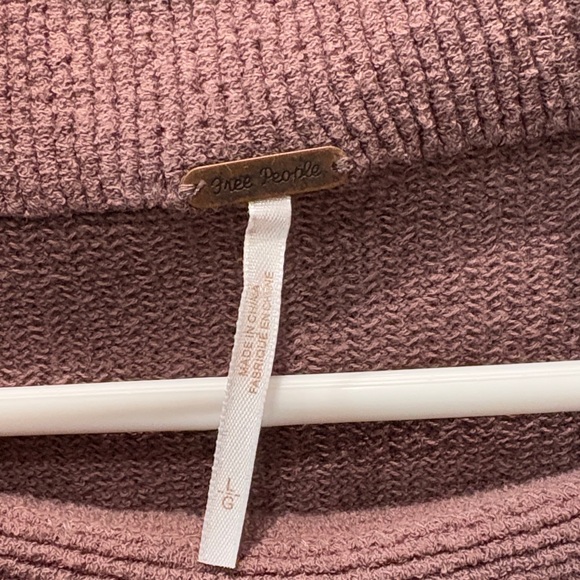 Free People Ottoman Slouchy Tunic Dusty Rose Cowl Neck Sweater - Picture 2 of 4